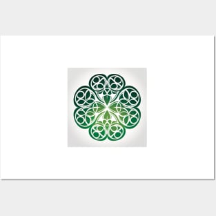 Saint Patrick's day - flat design white and green Posters and Art